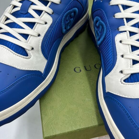 Men's Gucci Mac 80 low top leather sneakers size 13 made in Italy - Picture 9 of 11